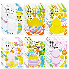 36-Piece Easter Mix & Match Make-a-Face Animal Stickers