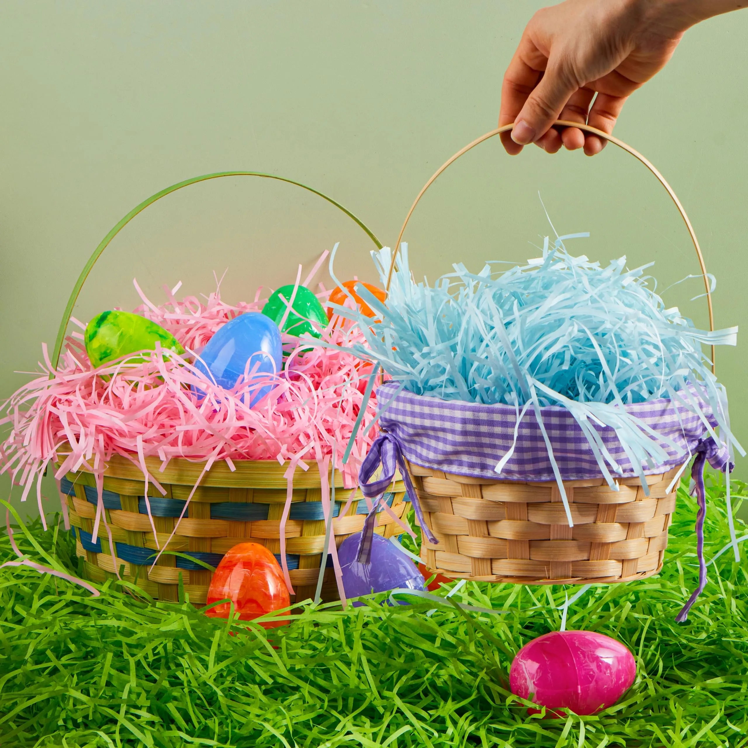 36oz (1000g) Multicolor Rainbow Easter Grass, Recyclable Pastel Paper Shred