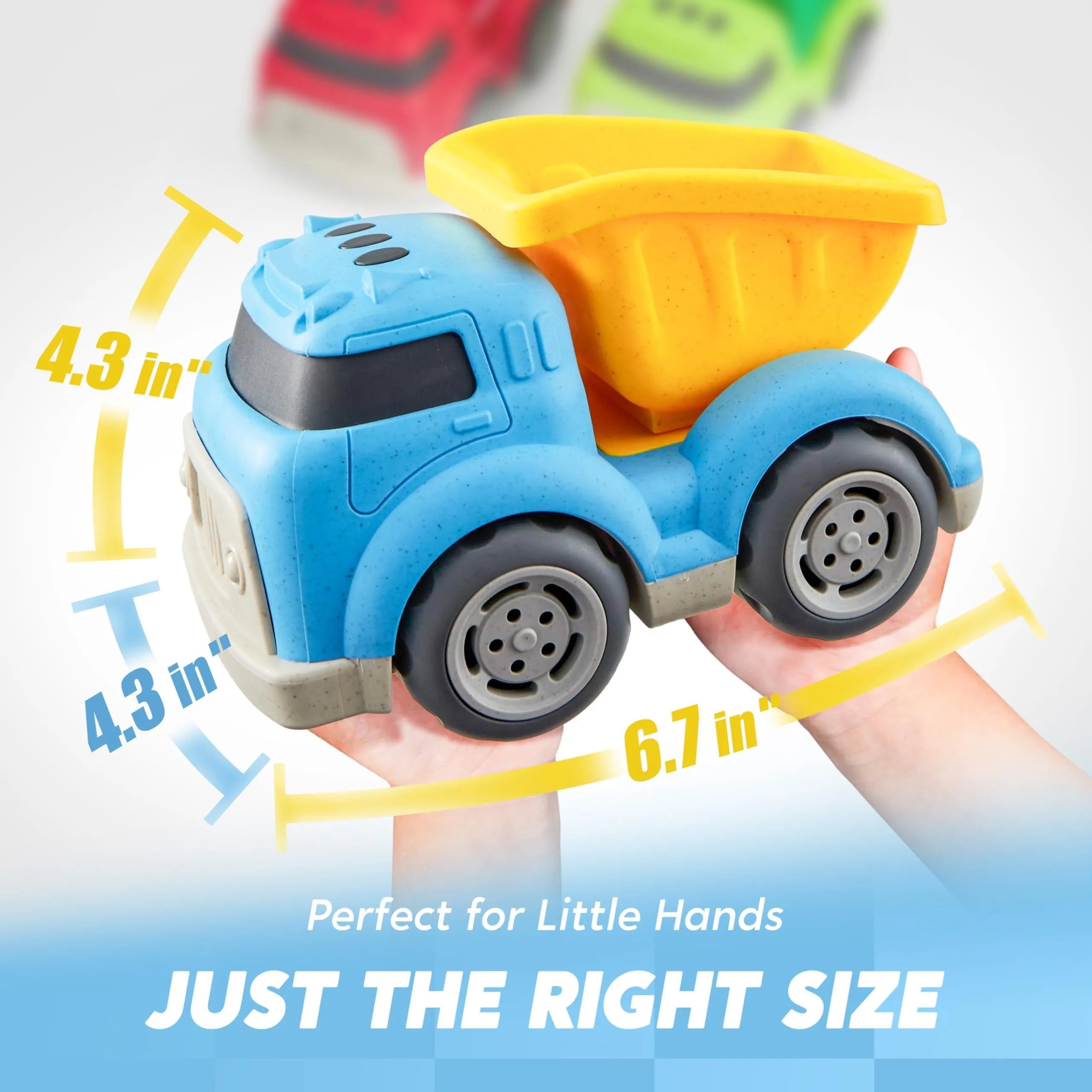 3 Pack Trucks for Toddlers - Includes Garbage Truck