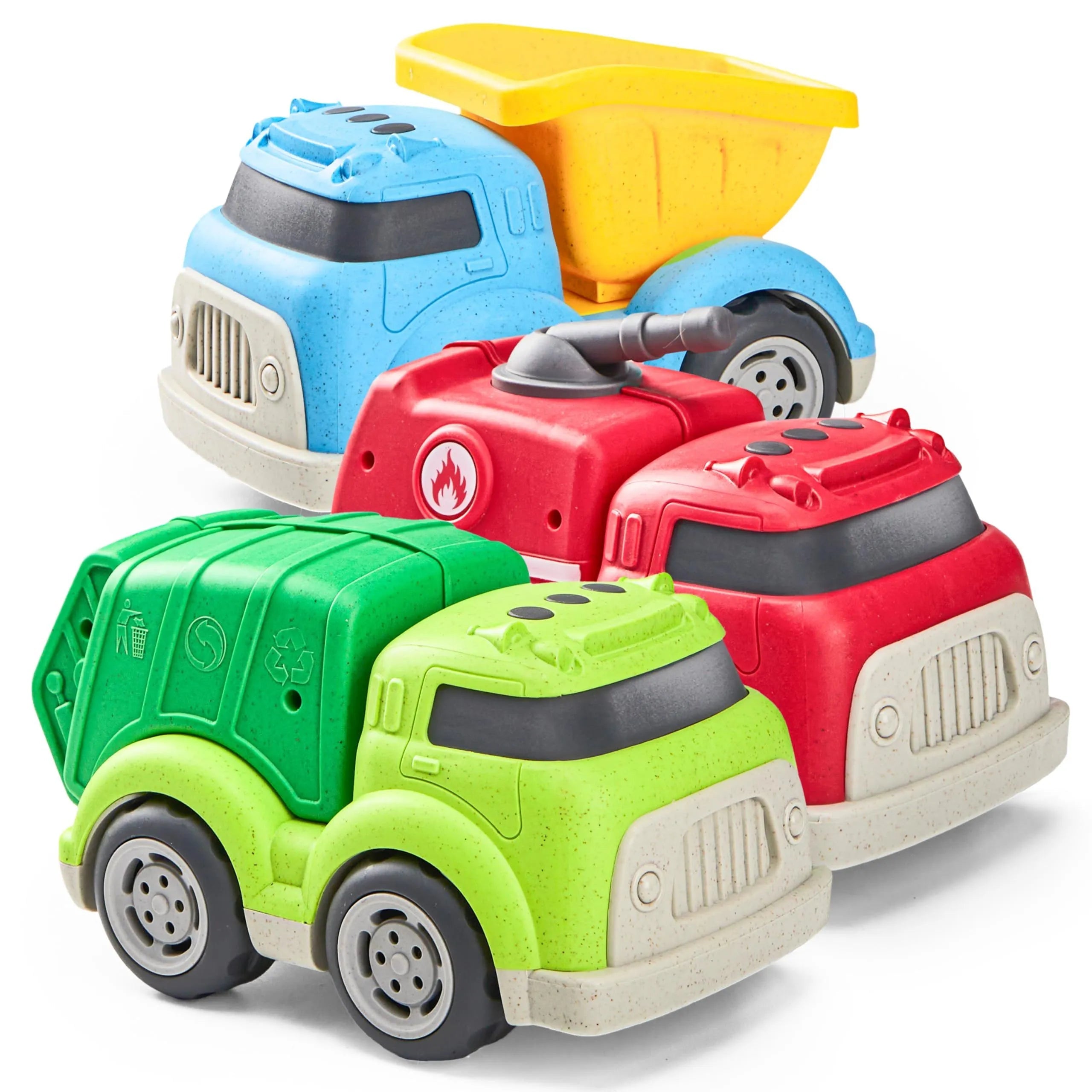 3 Pack Trucks for Toddlers - Includes Garbage Truck