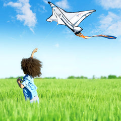 Spaceship Kite: Easy to Fly for Kids & Adults, 262.5 ft String