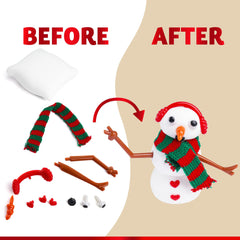 Christmas Snowman Craft Kit, 24 Pack DIY Build Your Own Snowman
