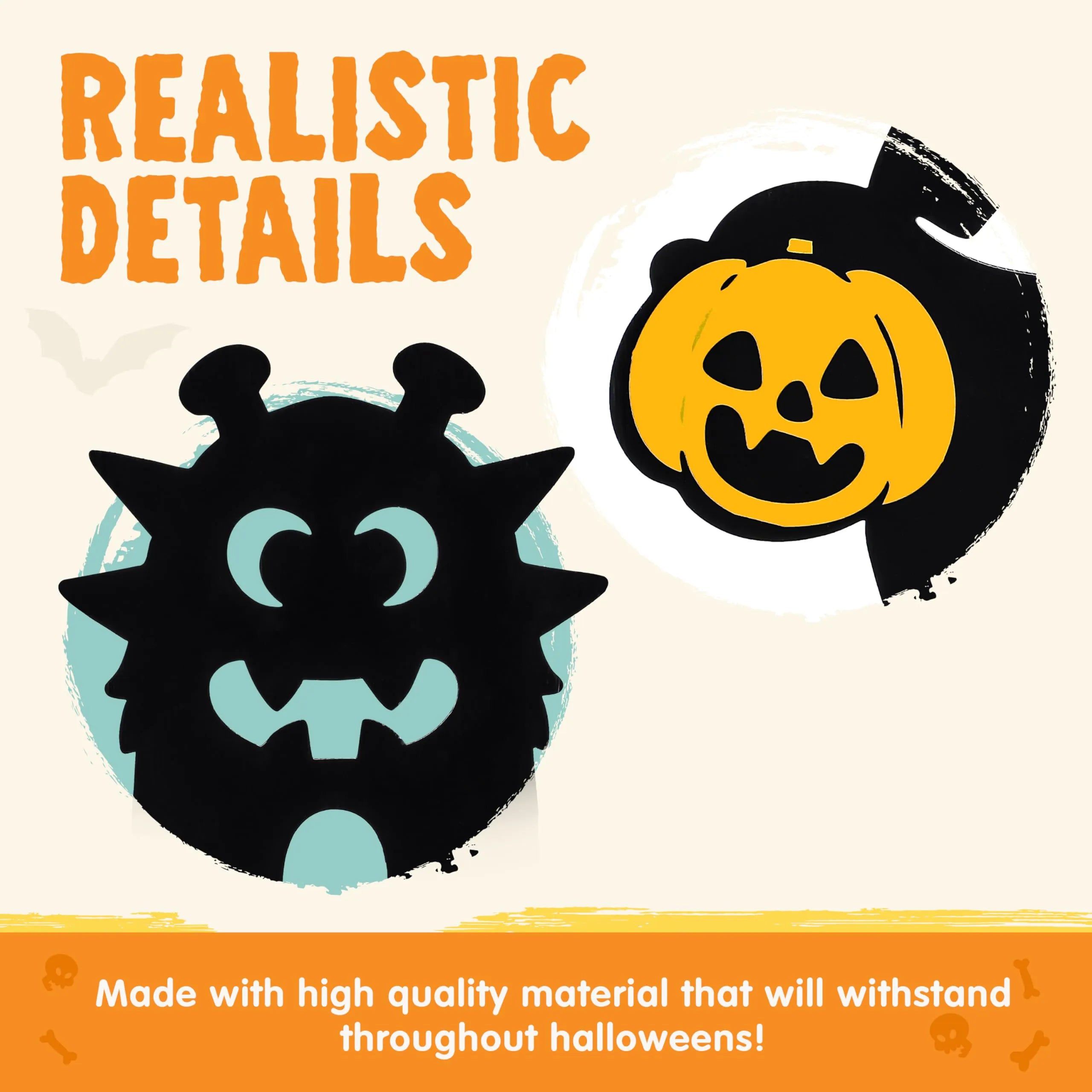 6Pcs Monster Yard Stakes Halloween Lawn Decorations