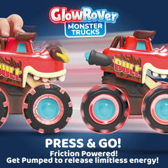 3-Pack Monster Truck Toy: Motion-Activated Light-Up Cars for Toddlers