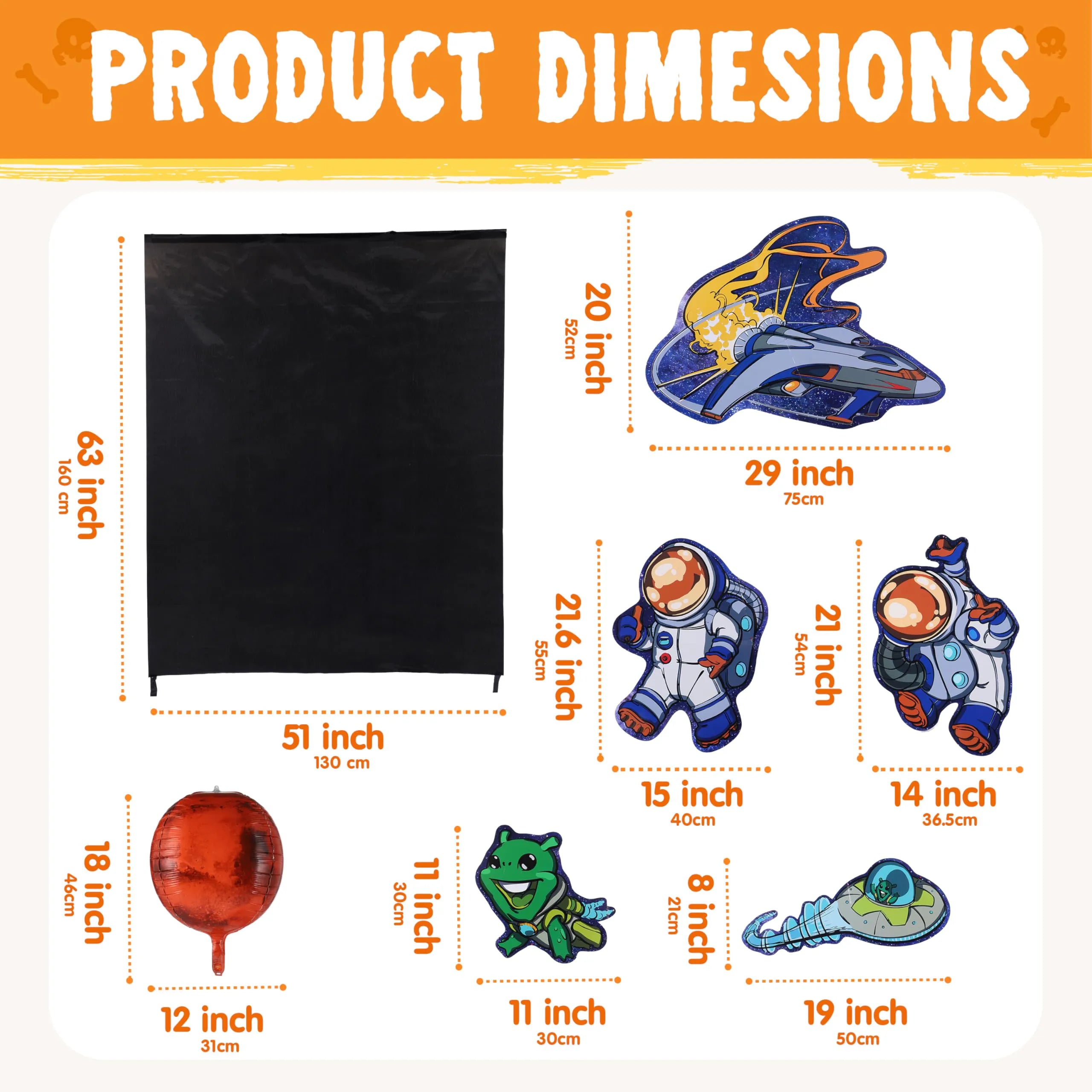 Halloween Space Theme Trunk or Treat Decorations Kit