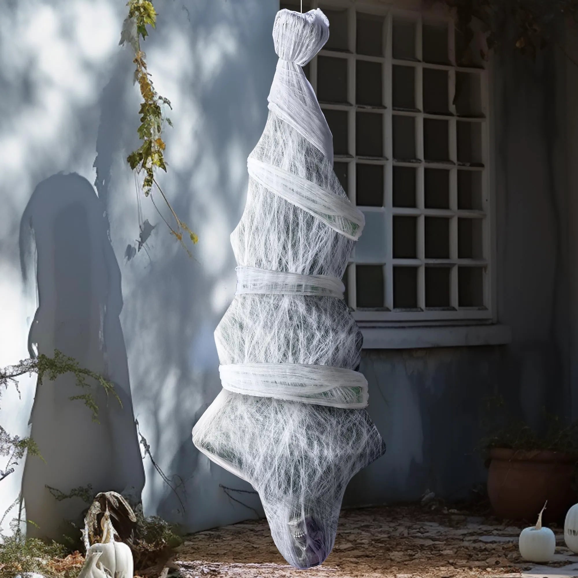 72" Halloween Hanging Cocoon Corpse for Outdoor Decorations