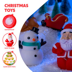 6 Pack Christmas Light Up Bath Toys
