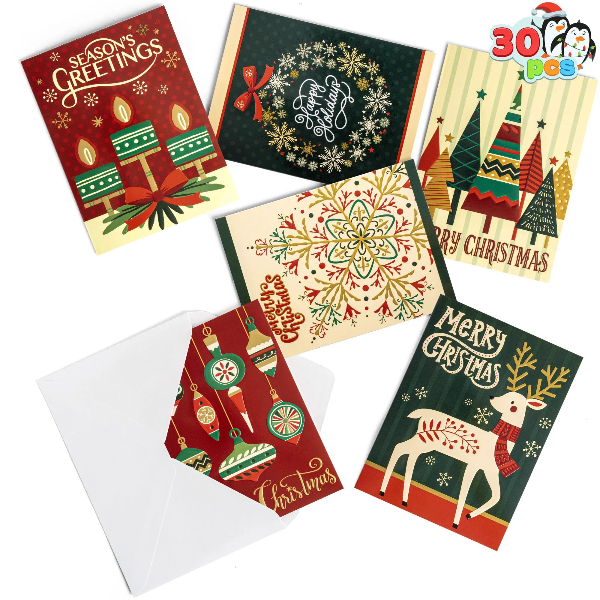 30 Pack Boxed Christmas Cards