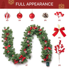 9-Foot Christmas Garland with Lights