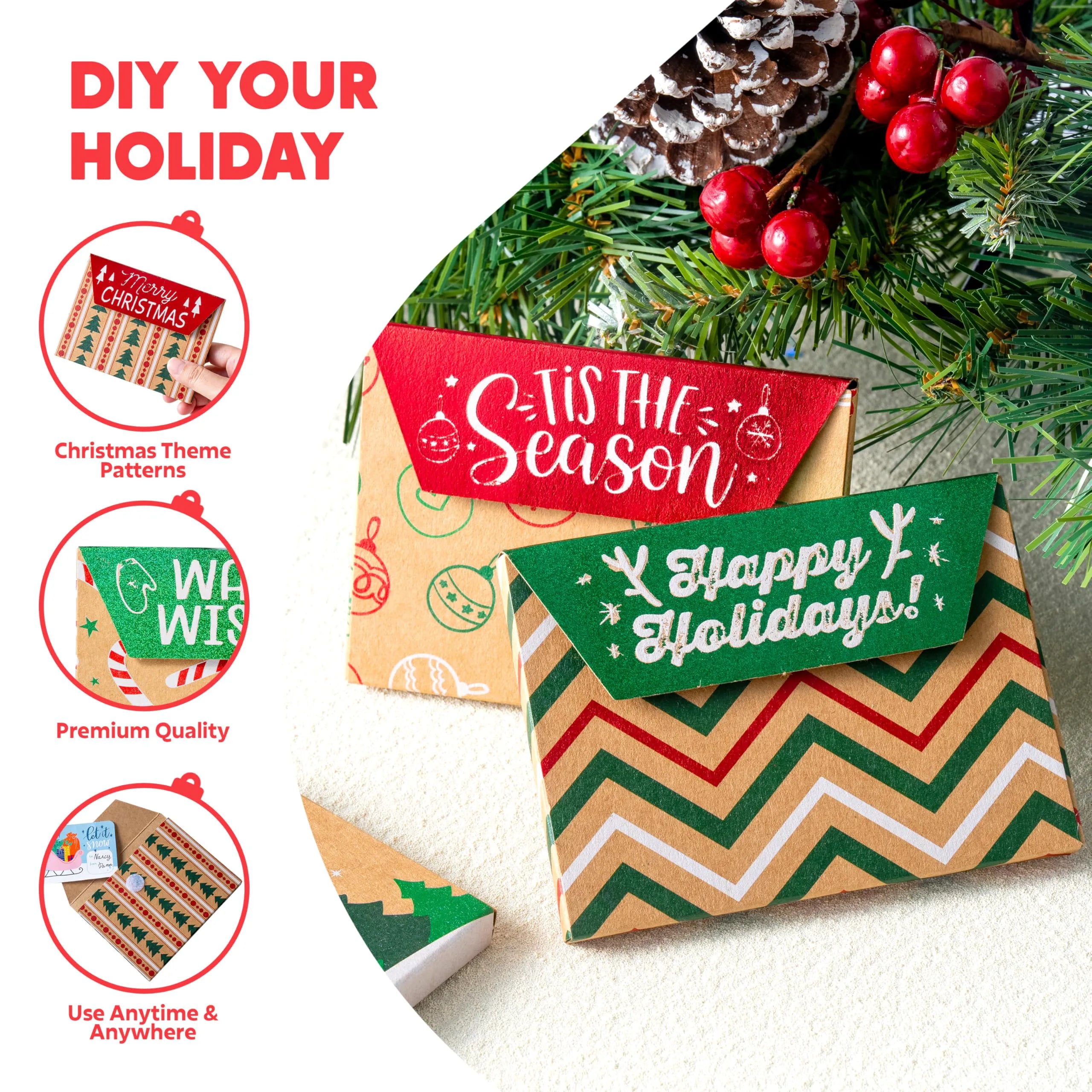 12 Pack Christmas Gift Card Boxes