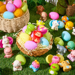 24-Pack Easter Prefilled Eggs with Animal Squishy Toys