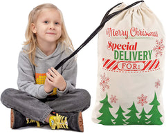 Large Santa Sacks Gift Bags, 3 Pack