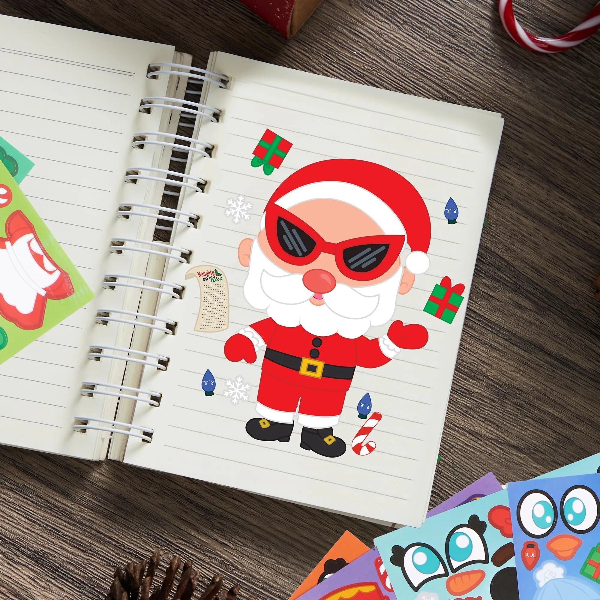 Christmas Make-A-Face Sticker: Create Your Own Arts & Crafts
