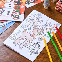 48-Pack Christmas Coloring Books for Kids, 6 Assorted Designs