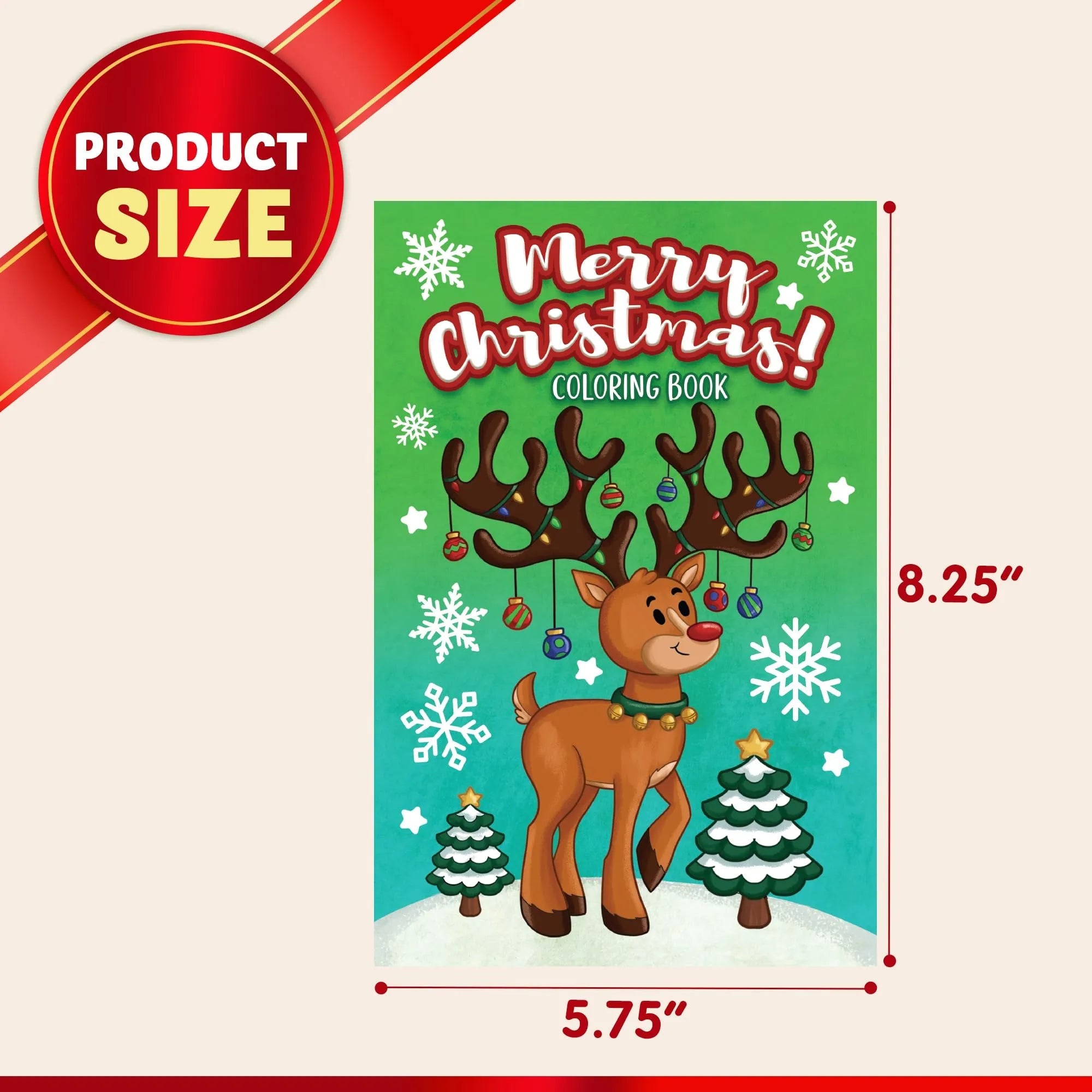 48-Pack Christmas Coloring Books for Kids, 6 Assorted Designs