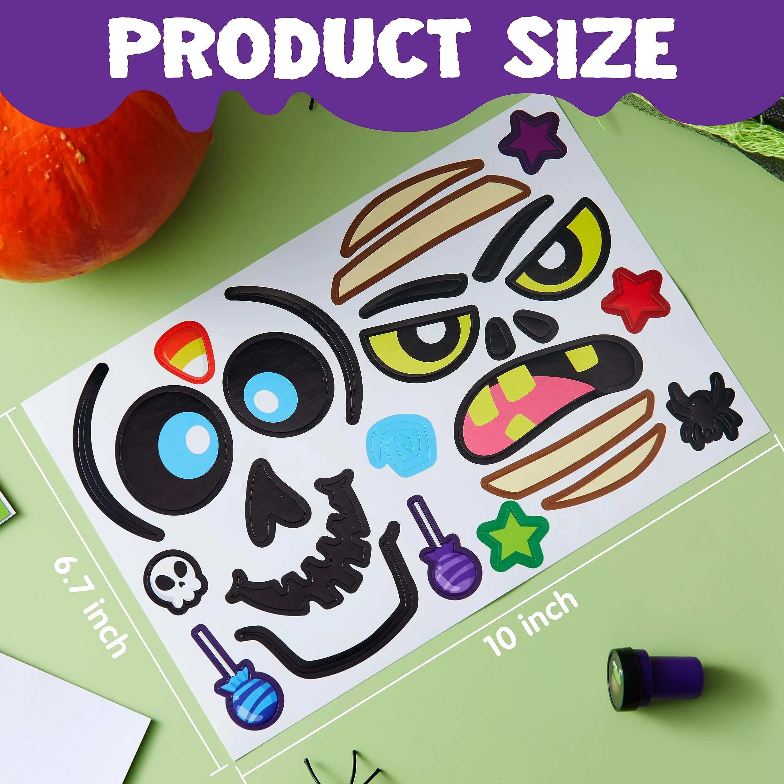 48 Pcs Halloween Pumpkin Stickers