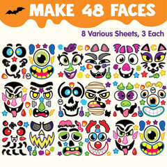 48 Pcs Halloween Pumpkin Stickers