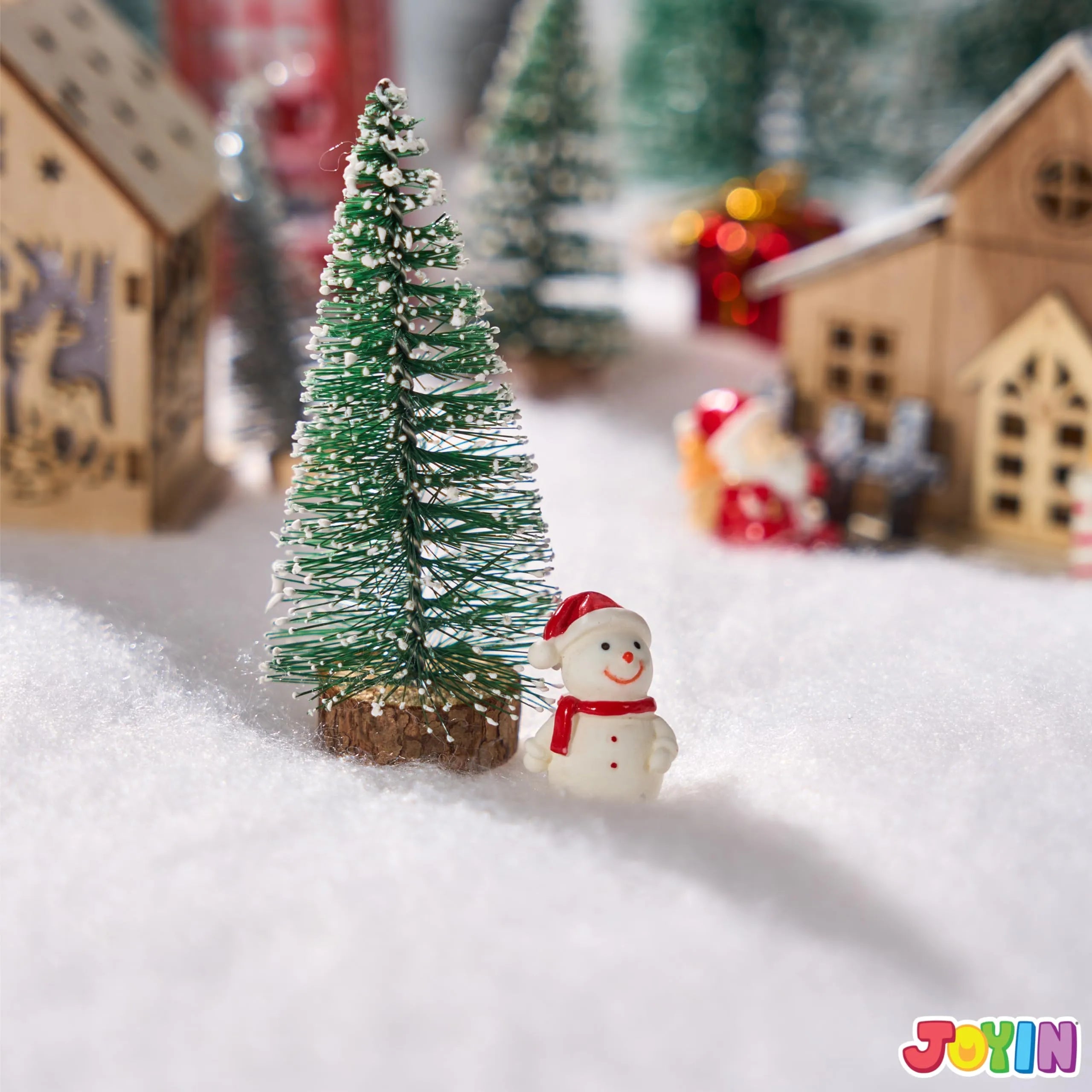4 Pcs Christmas Snow Blanket Roll (3x8 Ft) for Holiday Decorations