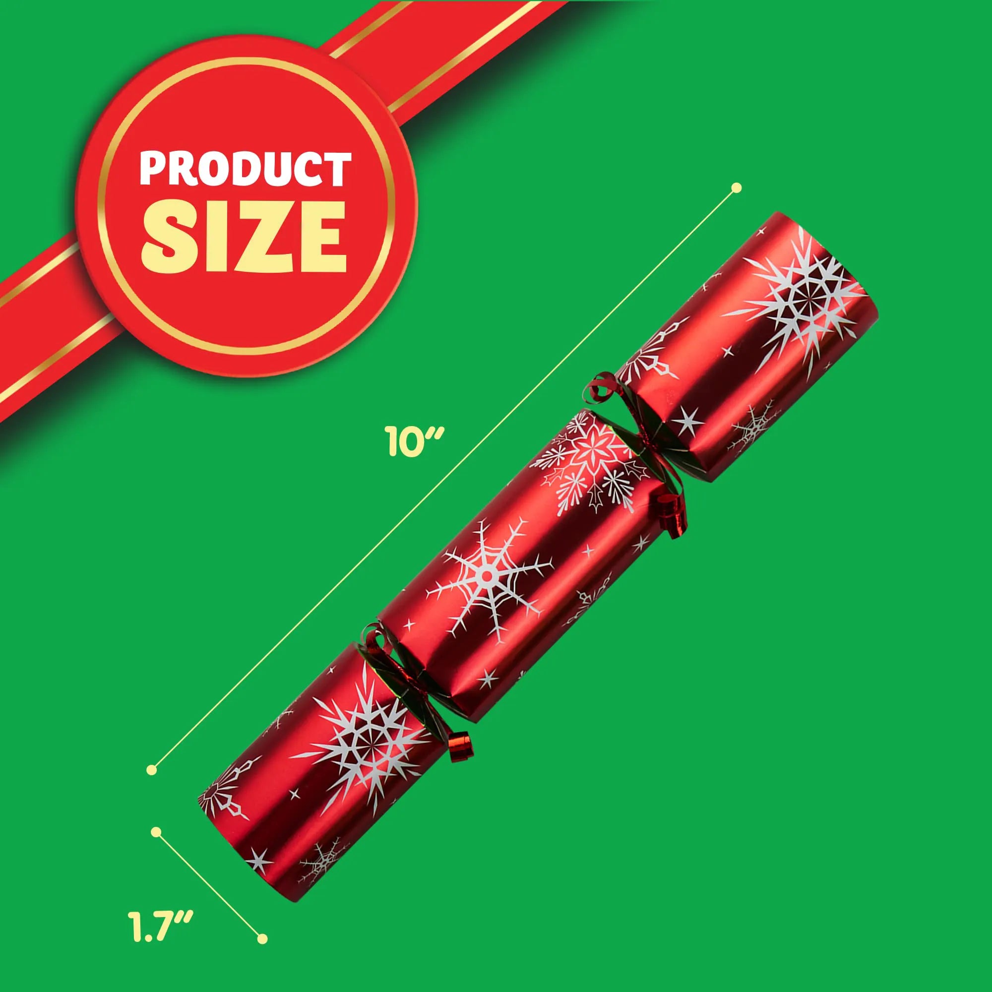 Christmas Party Table Favors (Red Green Snowflake), 8 Pack