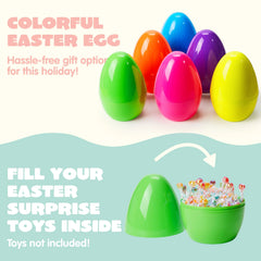 8 Pack 10-Inch Jumbo Fillable Easter Eggs for Egg Hunts
