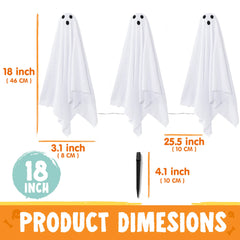 6-Pack Halloween Outdoor Ghost Pathway Lights