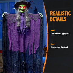 72” Halloween Hanging Witch Decorations Outdoor