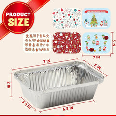 48-Piece Christmas Cookie Tins with Lids for Gift Giving