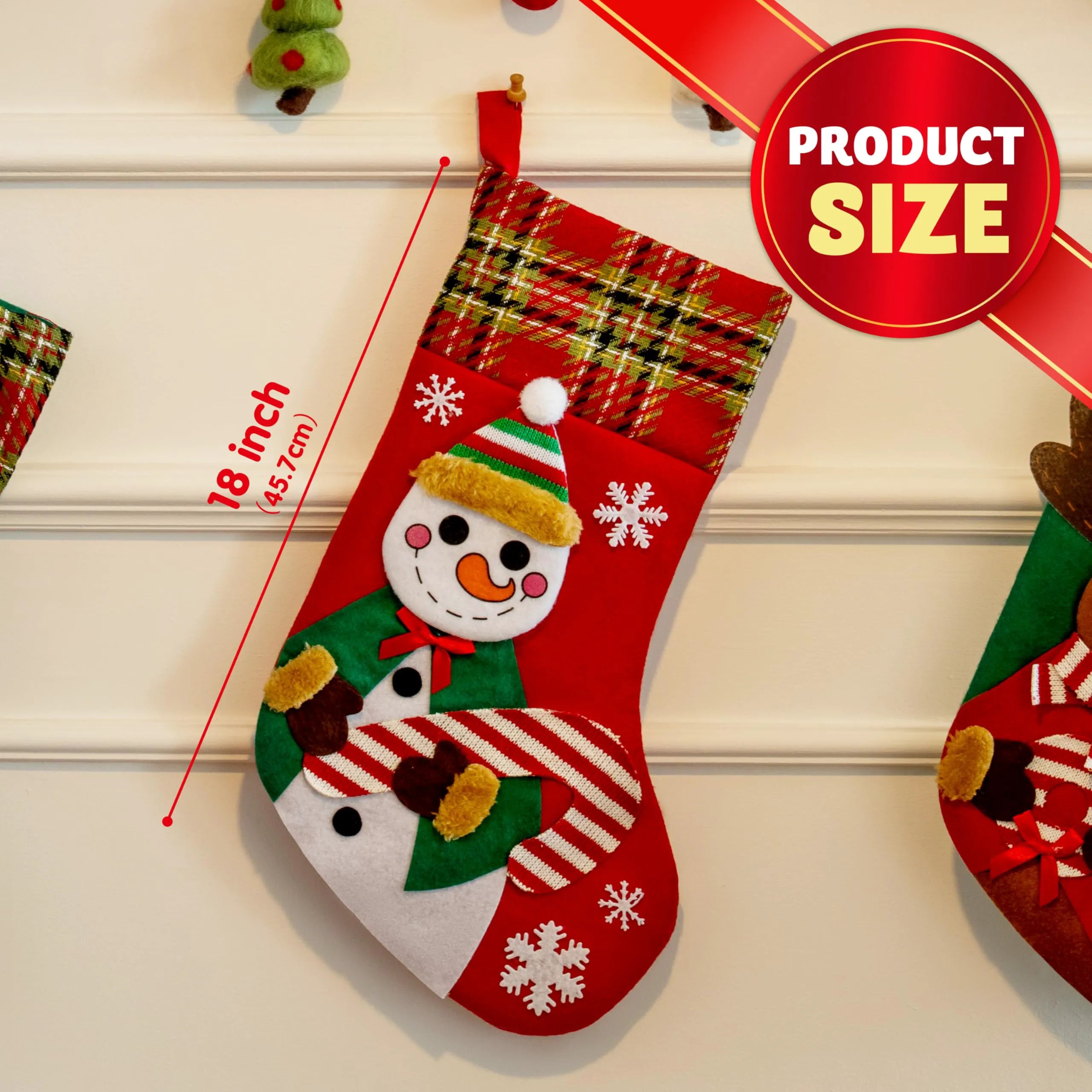 3-Piece Set of 18-Inch Christmas Stockings