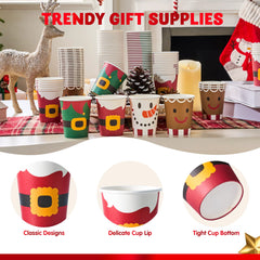 100 Pack 9oz Christmas Disposable Paper Cups