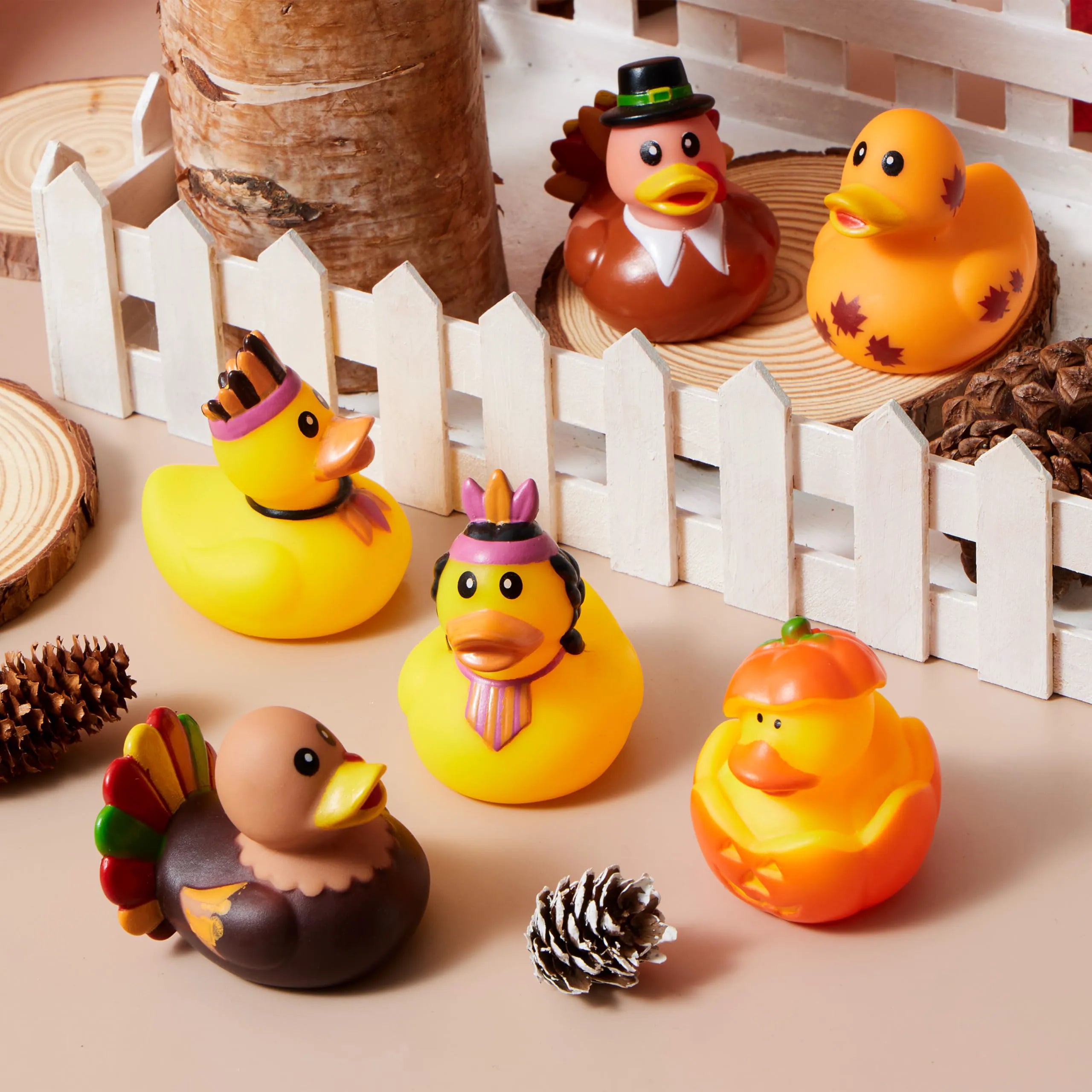 18PCS Thanksgiving Rubber Ducks for Boys Girls Kids & Toddlers