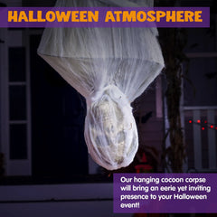 72" Halloween Hanging Cocoon Corpse for Outdoor Decorations