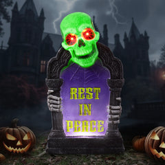 3D Plastic Tombstone for Outdoor Halloween Graveyard Decor