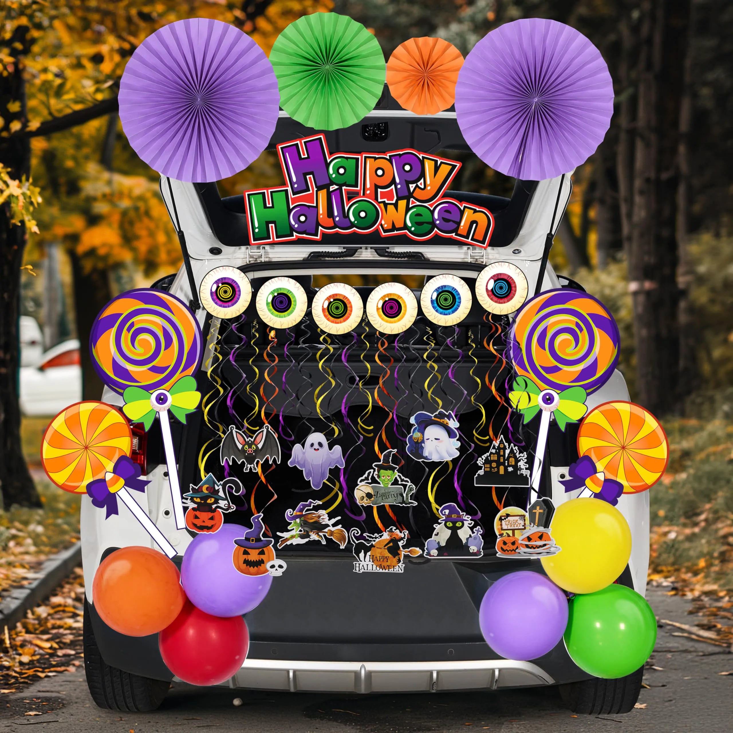 Halloween Lollipop Candy Car Decor Stickers for Trunk or Treat