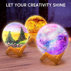 DIY 3D Moon Night Light Kit - Galaxy Lamp Arts and Crafts