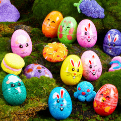 24 Pcs Easter Prefilled Eggs with Foam Squishy Toys