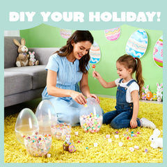 2 Pack 10-Inch Clear Jumbo Easter Egg