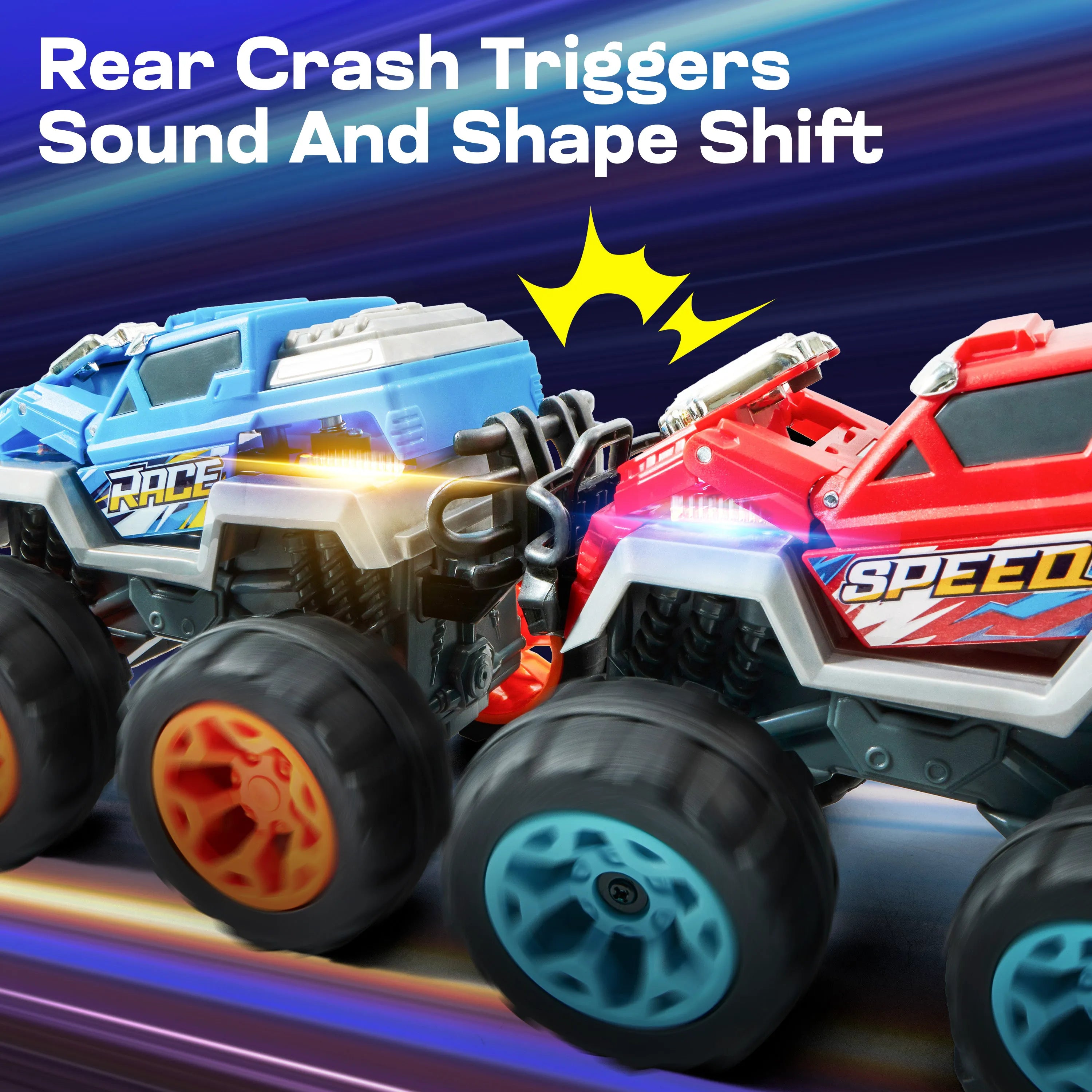 2 Pack Smash and Bump Monster Truck Toys