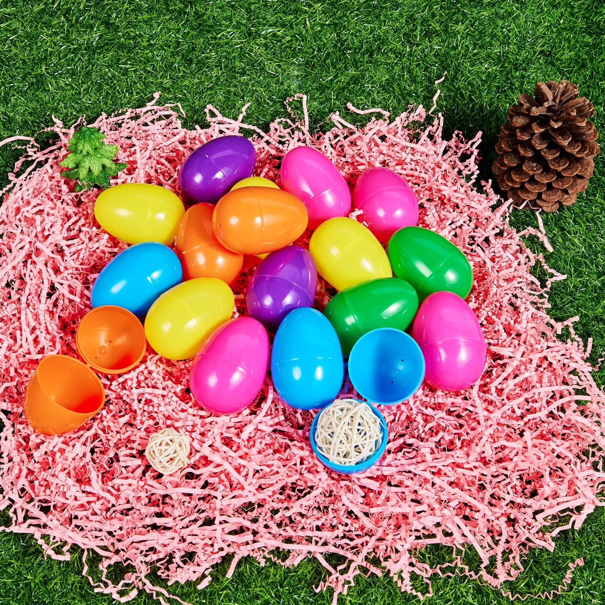 500 Bright Plastic Easter Eggs (3.15 in) for Easter Egg Hunts