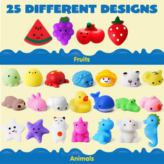 50 Mini Mochi Party Favors for Kids Classroom Prizes