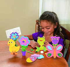 JOYIN 24 Pack Easter Foam Magnet DIY Craft Set for Egg Hunt and Basket Stuffers