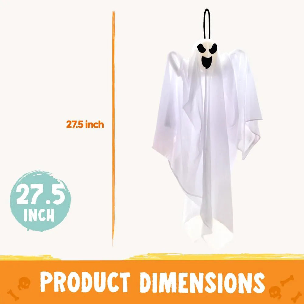 2 Pack 27.5" Halloween Hanging Ghosts Outdoor Decoration
