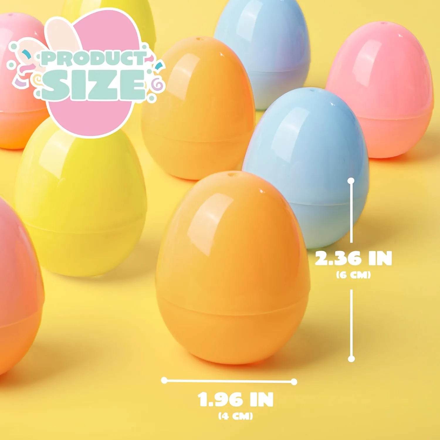 50 Pastel Easter Egg Shells for Easter Hunt (2.3 inches)