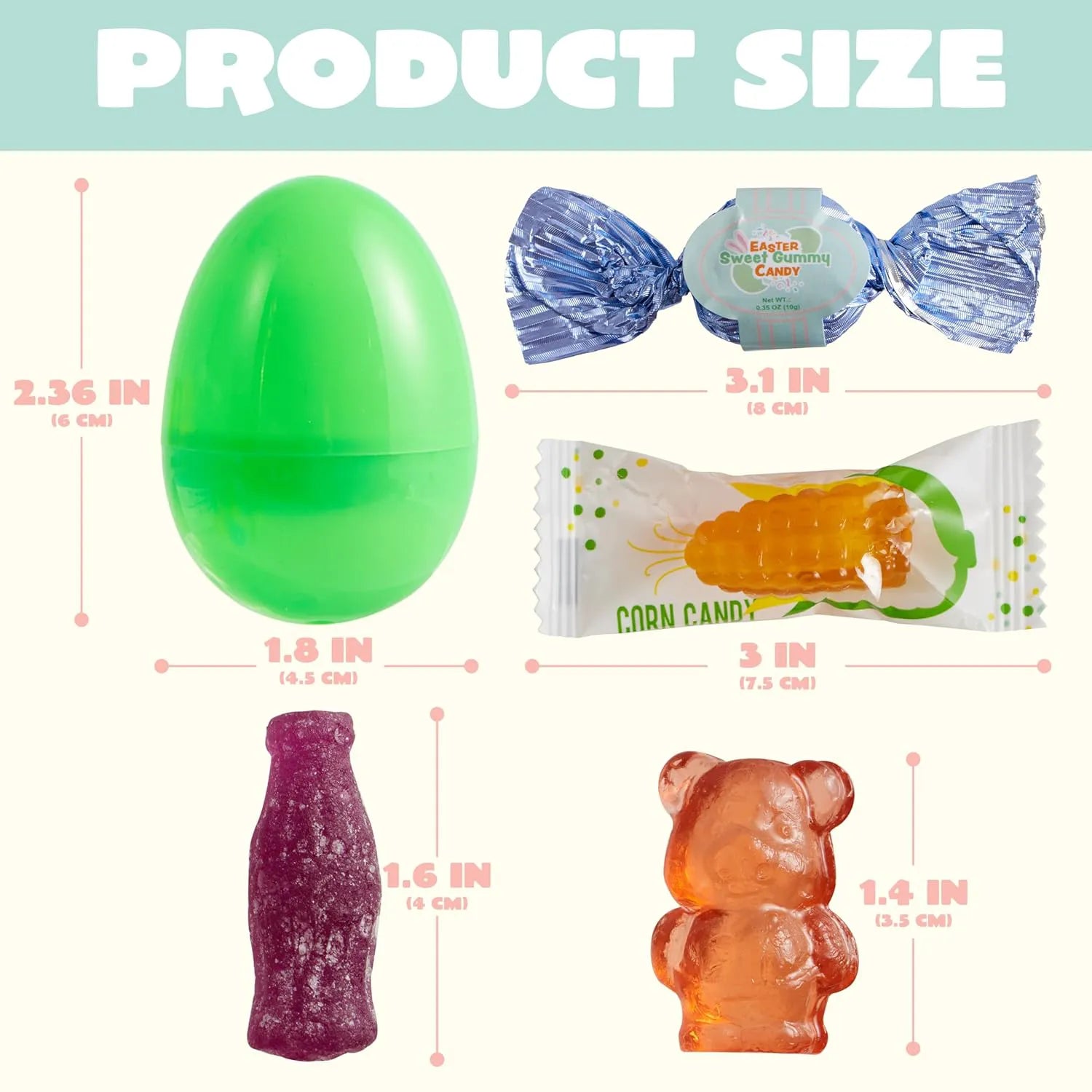 24 Pack Easter Candy-Filled Plastic Eggs