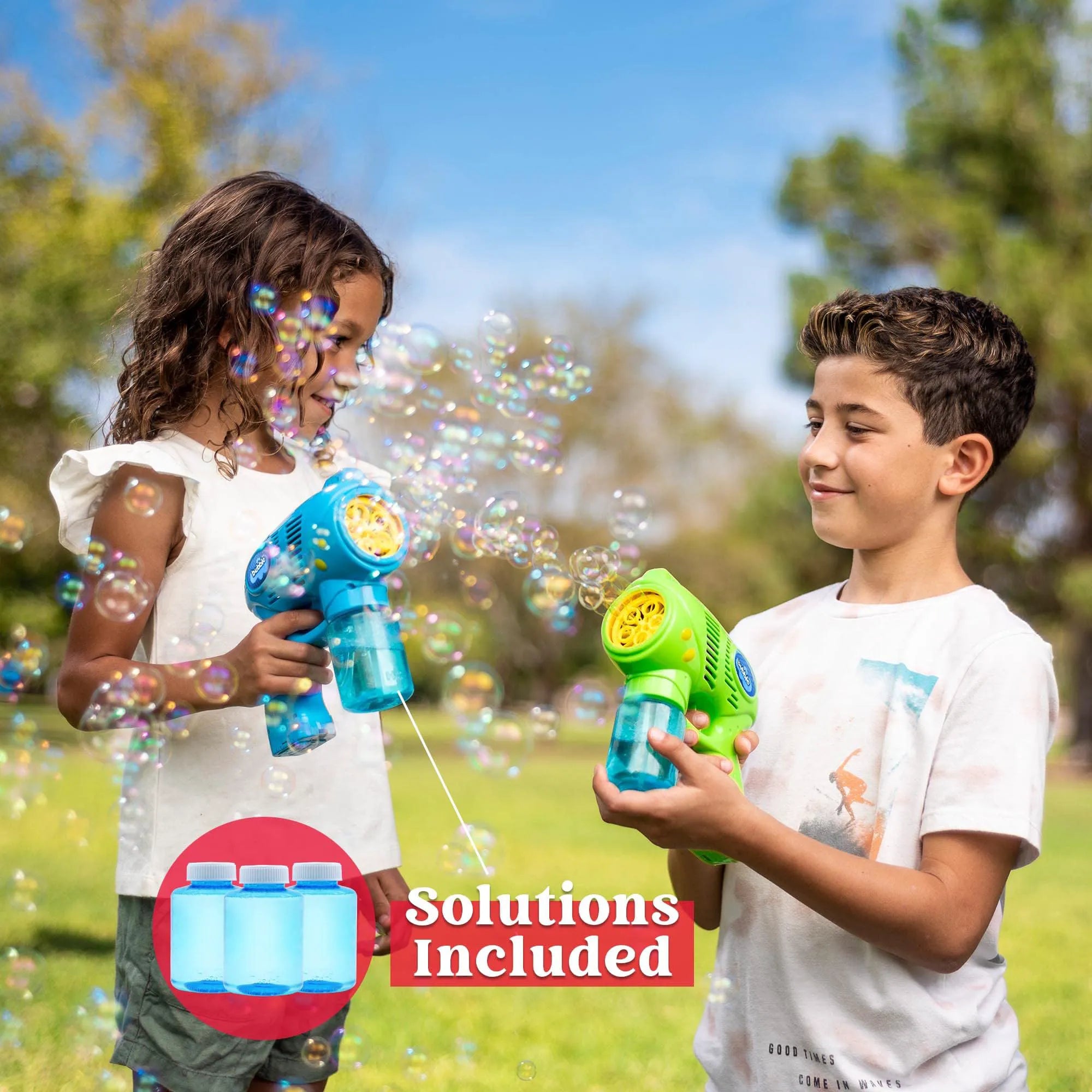 3 Bubble Gun Blasters (Blue Green Orange)