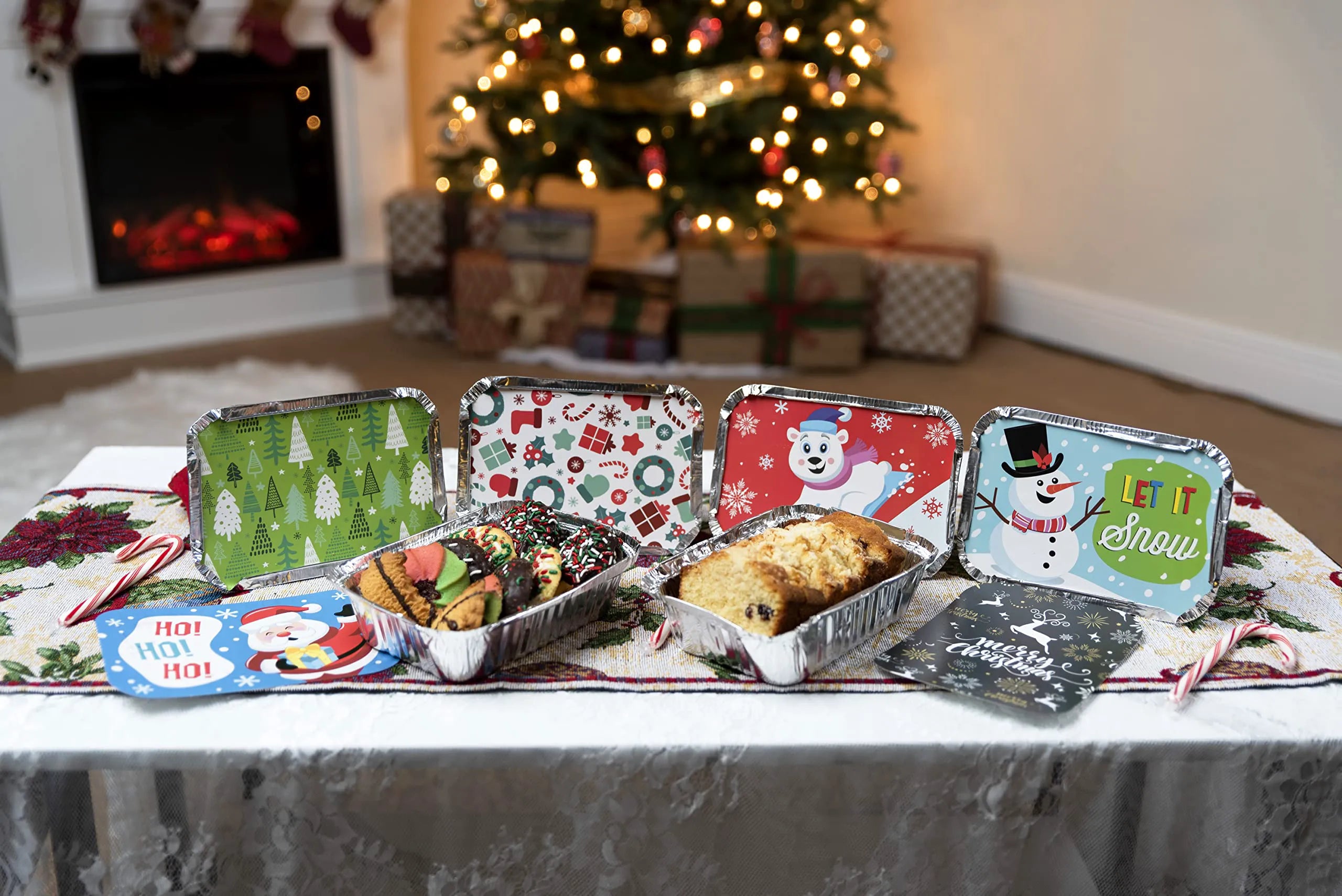 36-Pack Christmas Cookie Tins with Lids for Gift Giving