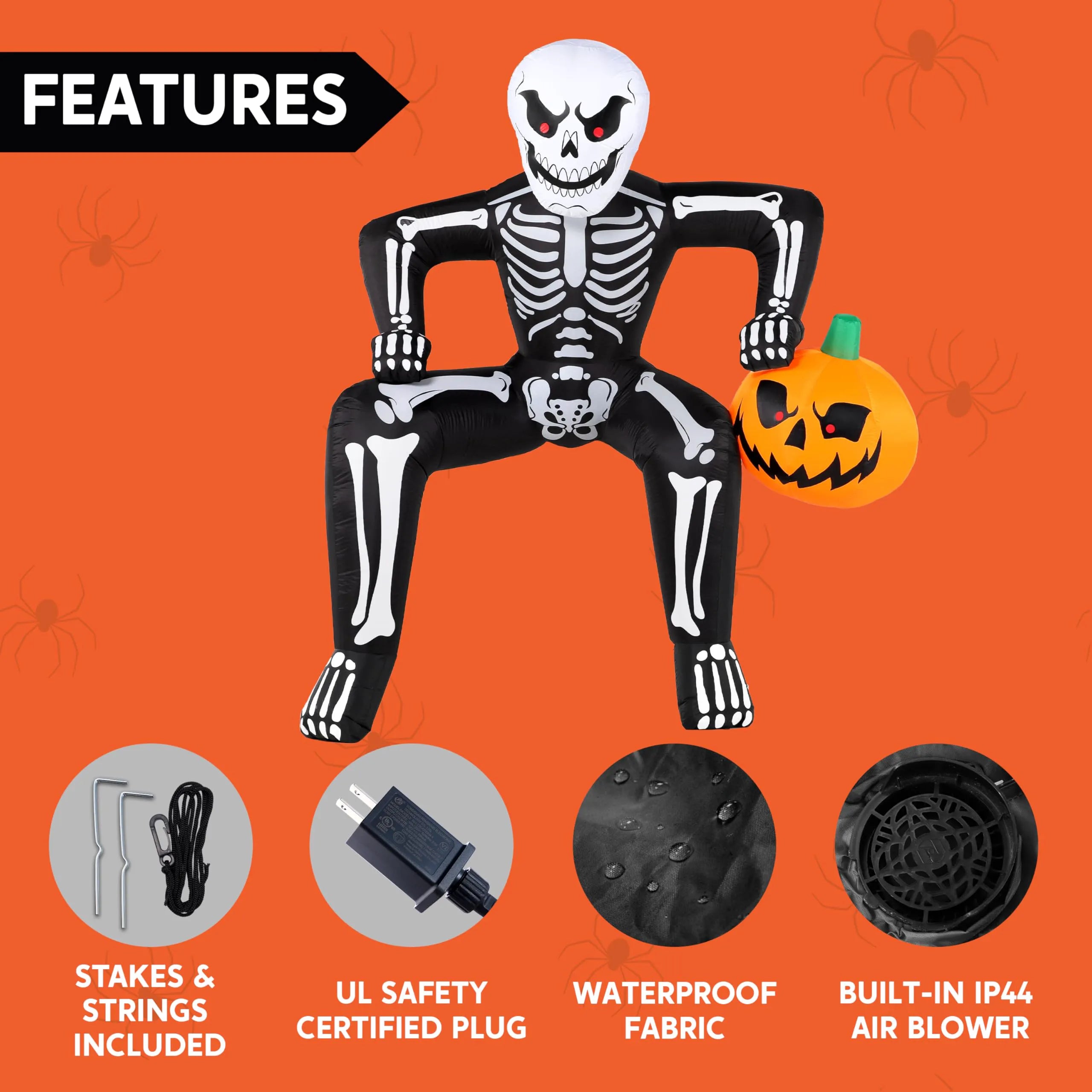 8.5ft Halloween Inflatable Skeleton Decoration