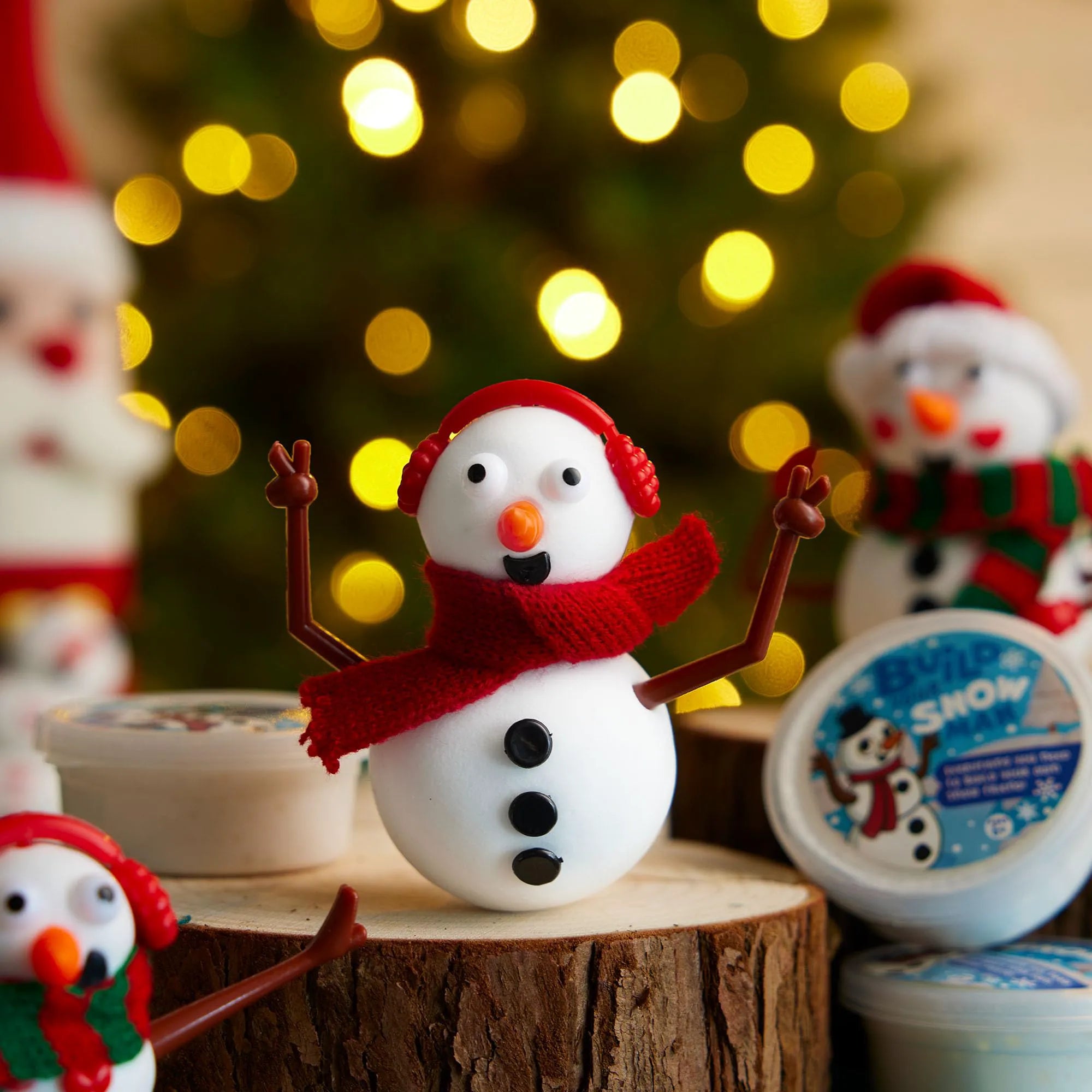 Christmas Snowman Craft Kit, 12 Pack DIY Build Your Own Snowman