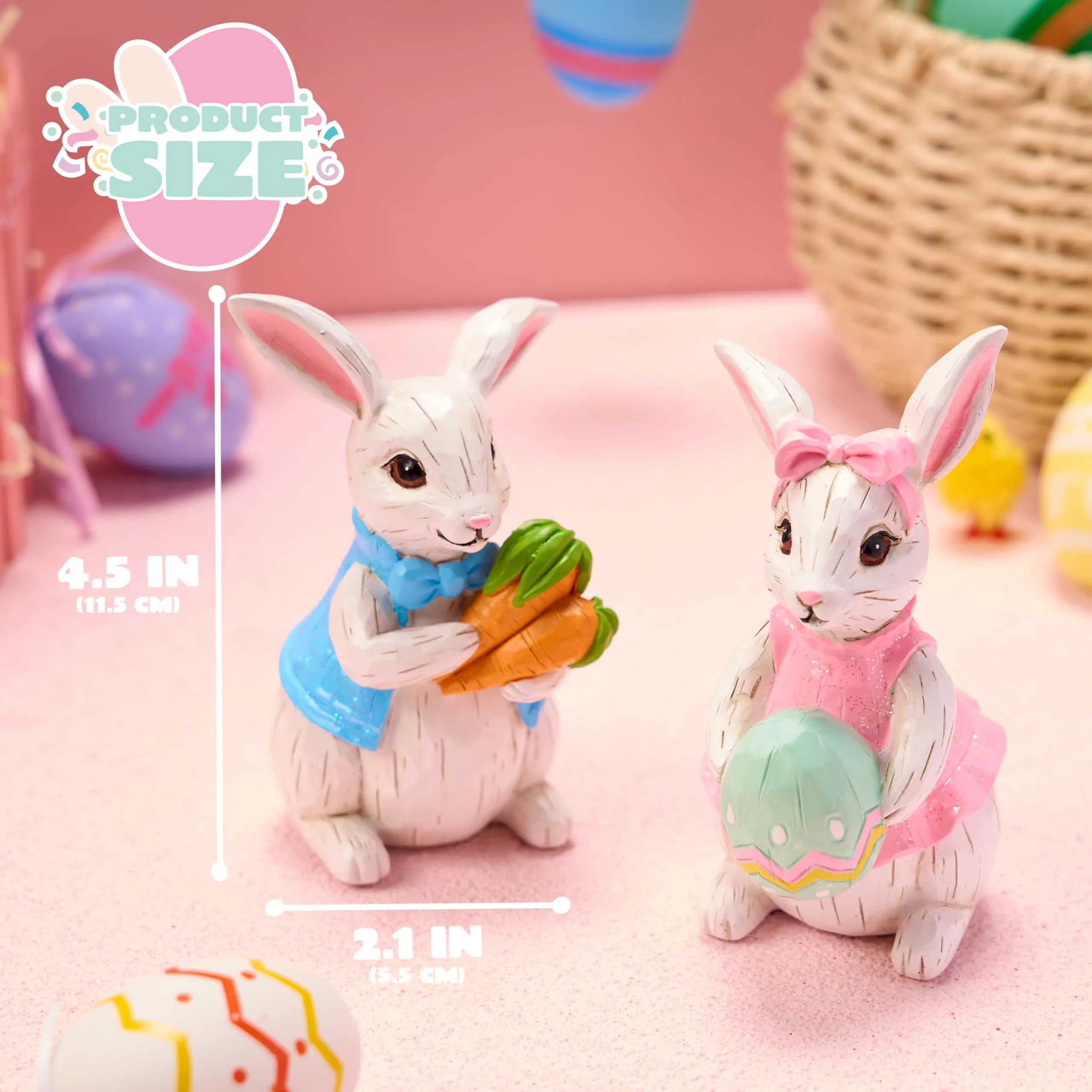Easter 2Pcs Bunny Decor