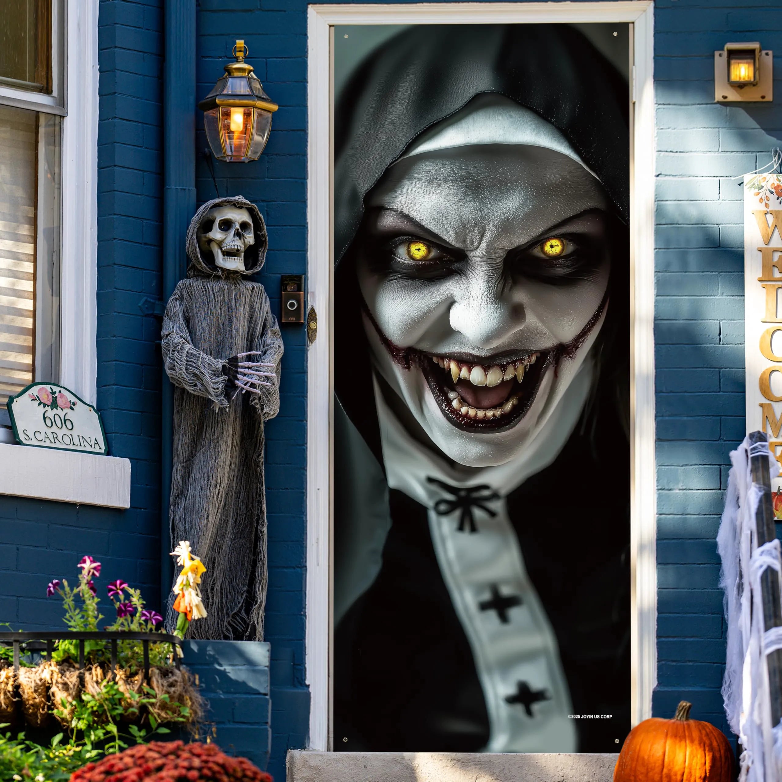 Halloween Scary Ghost Door Cover Decorations Indoor