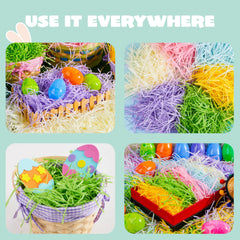 60oz (1700g) Multicolor Rainbow Easter Recyclable Paper Grass